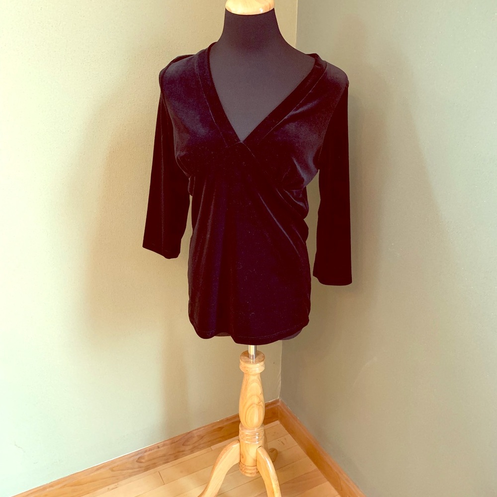 Velvet-like top.